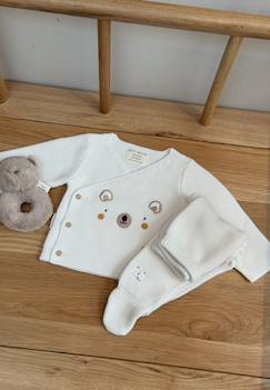 Ensemble bébé gilet et pantalon avec pieds en tricot mini rêve  - vertbaudet enfant