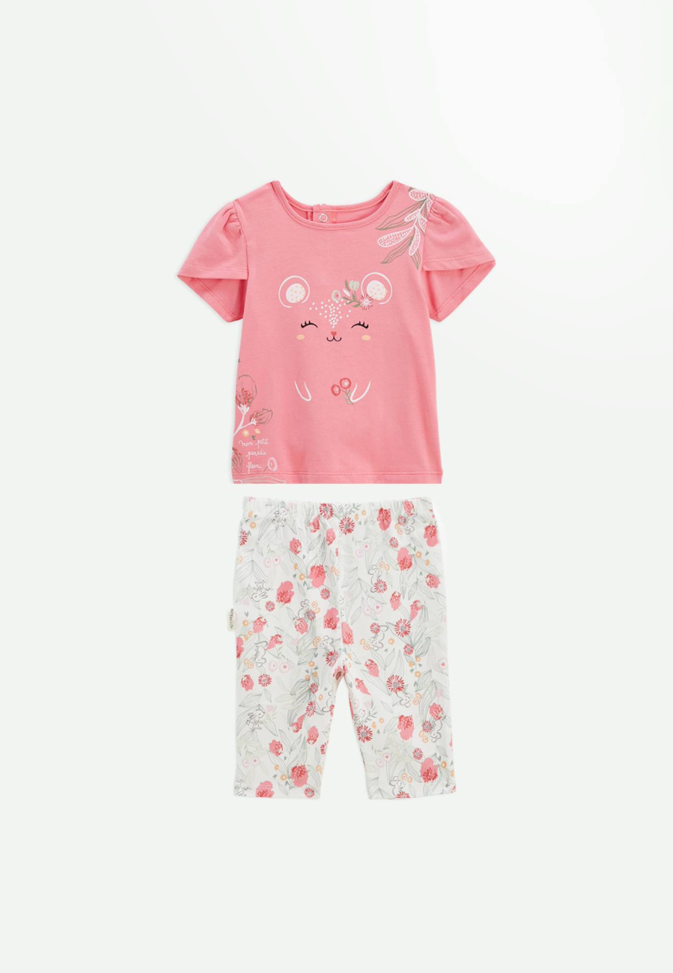 Pyjama Court Enfant 2 Pièces Anaelle Rose