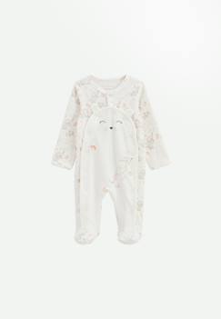 Pyjama bébé en velours ouverture pont badian  - vertbaudet enfant