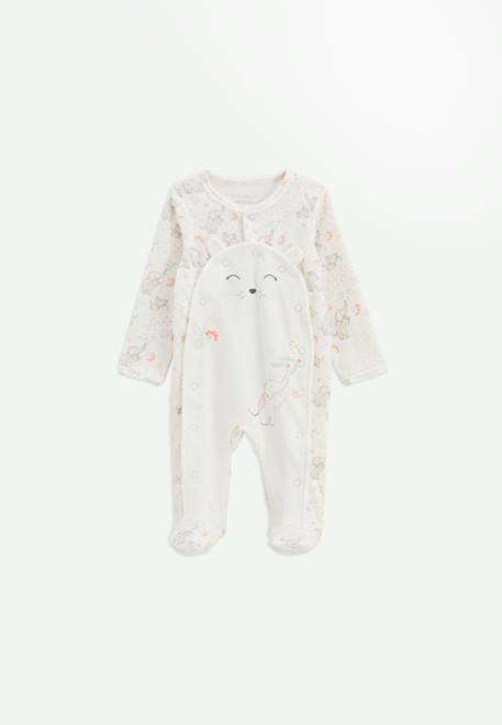 Bébé-Pyjama bébé en velours ouverture pont badian