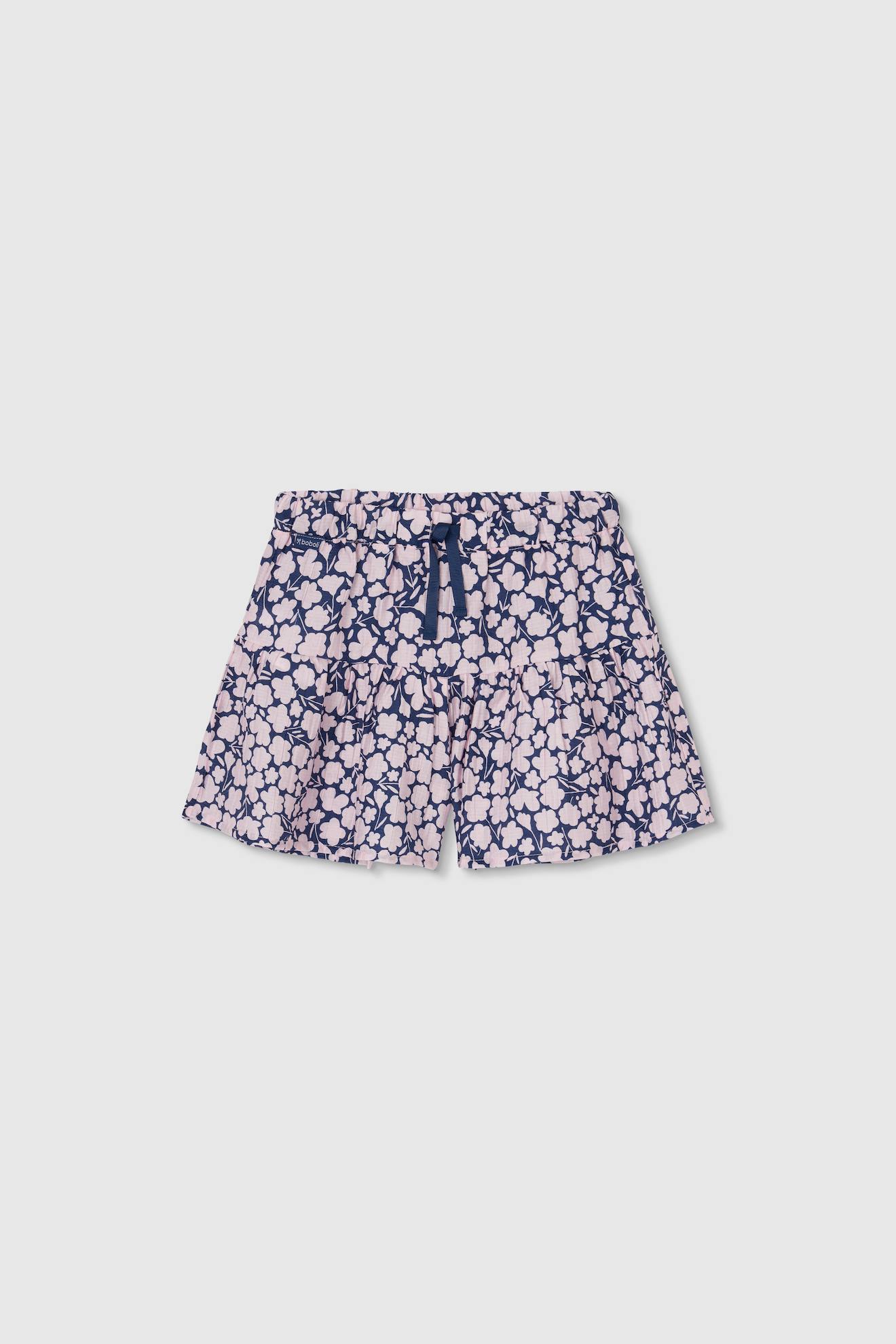 Jupe-culotte imprimée fleurs multicolore