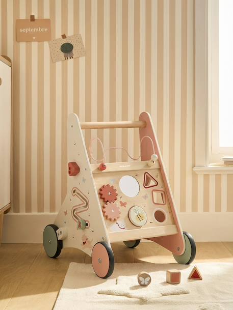 Vertbaudet - Chariot de marche avec freins en bois FSC®100% cherry