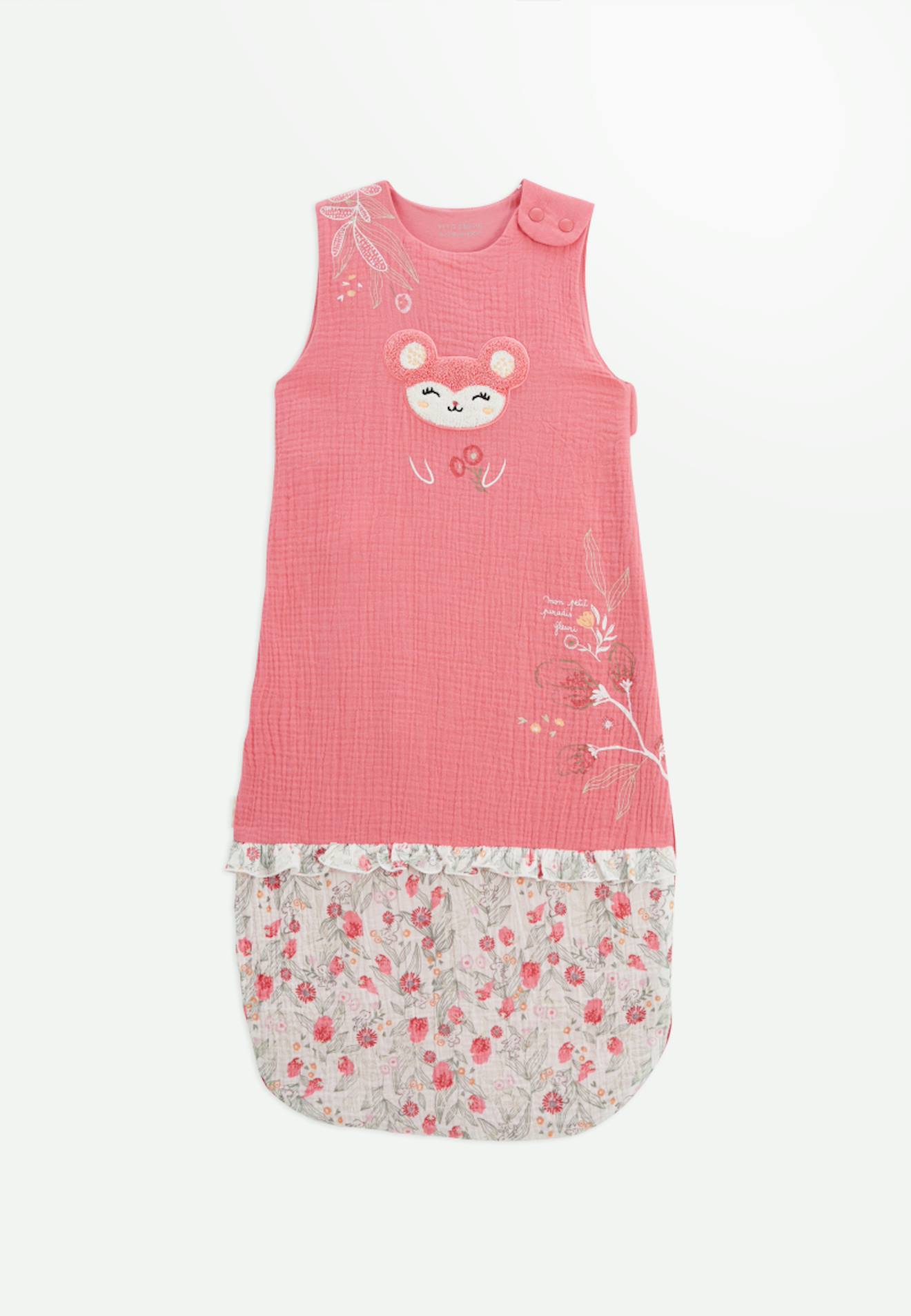 Gigoteuse d'été en gaze de coton anaelle rose