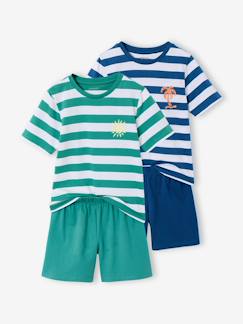 Lot 2 pyjashorts à rayures  - vertbaudet enfant