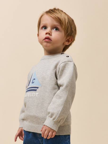 Bébé-Pull bébé en coton biologie et laine