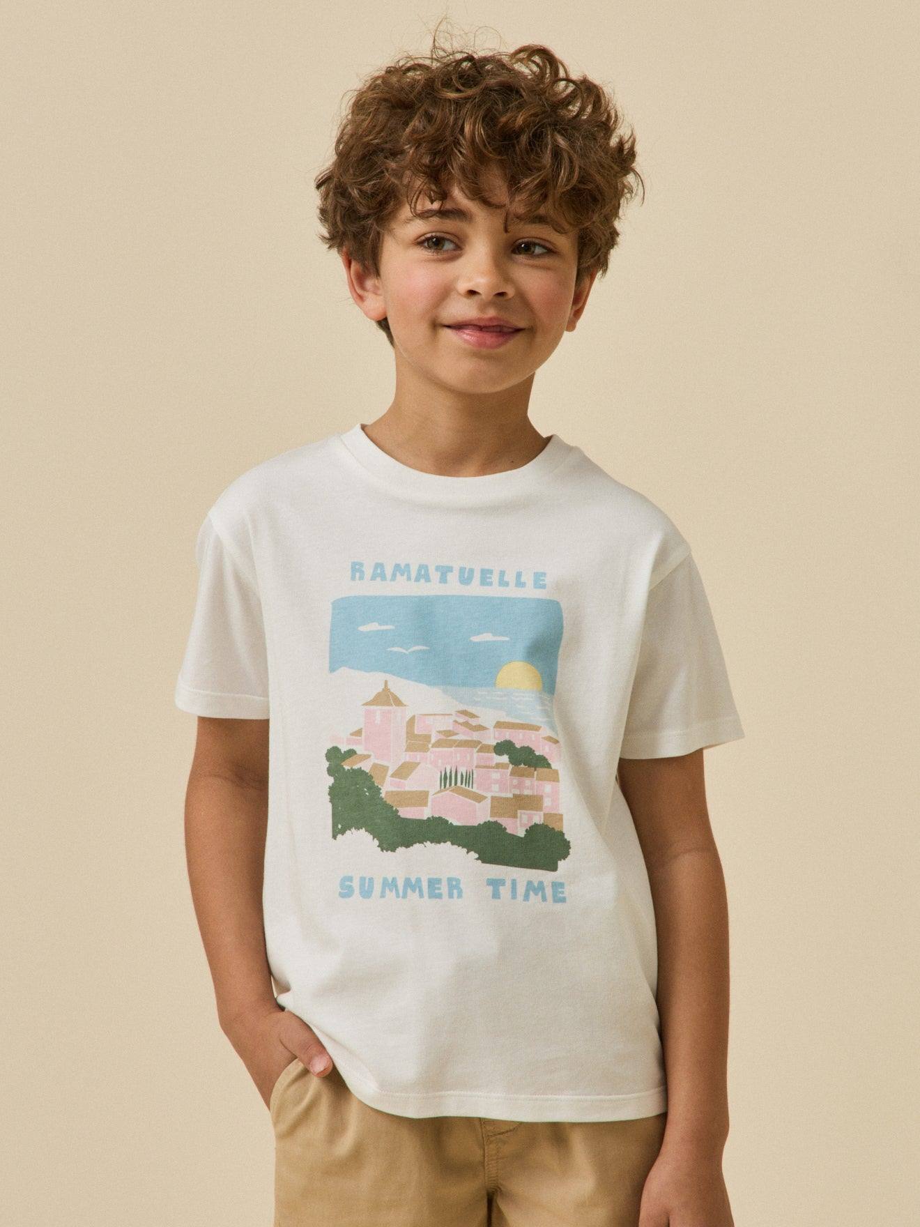 T-shirt Ramatuelle Garçon - Coton Biologique Ecru