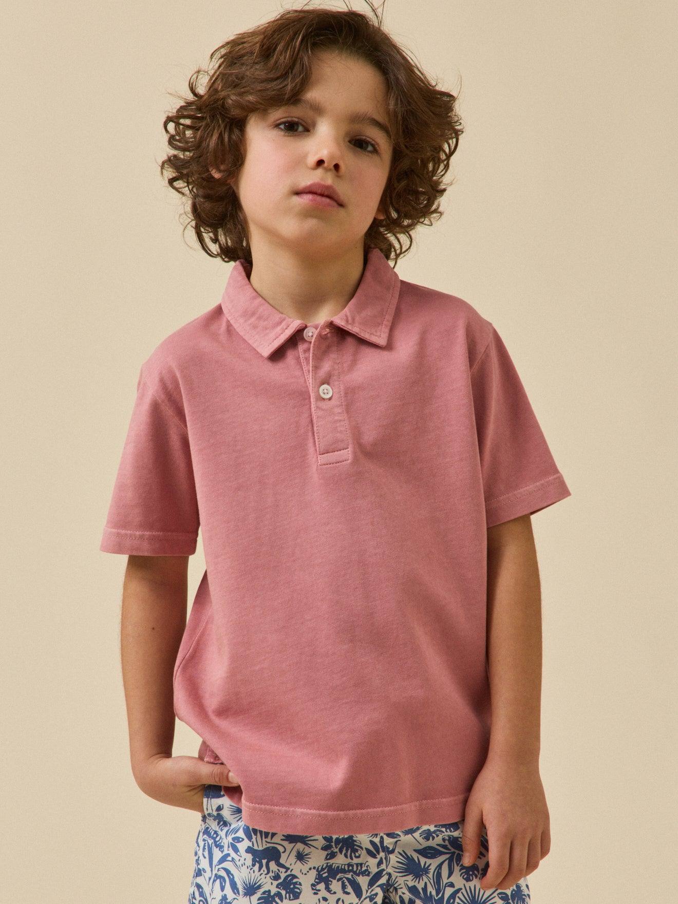 Polo Garon - Coton Biologique Vieux Rose 20 €
