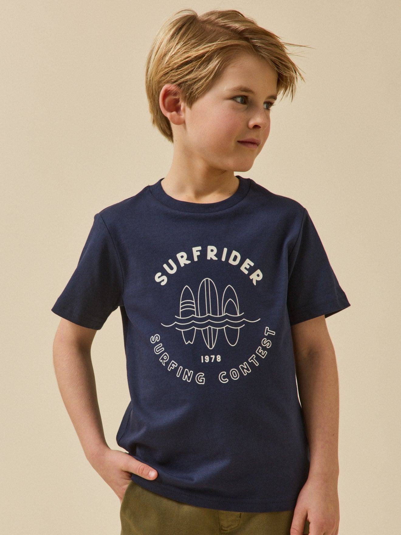 T-shirt Imprim Garon - Coton Biologique Marine Surflife 12 €