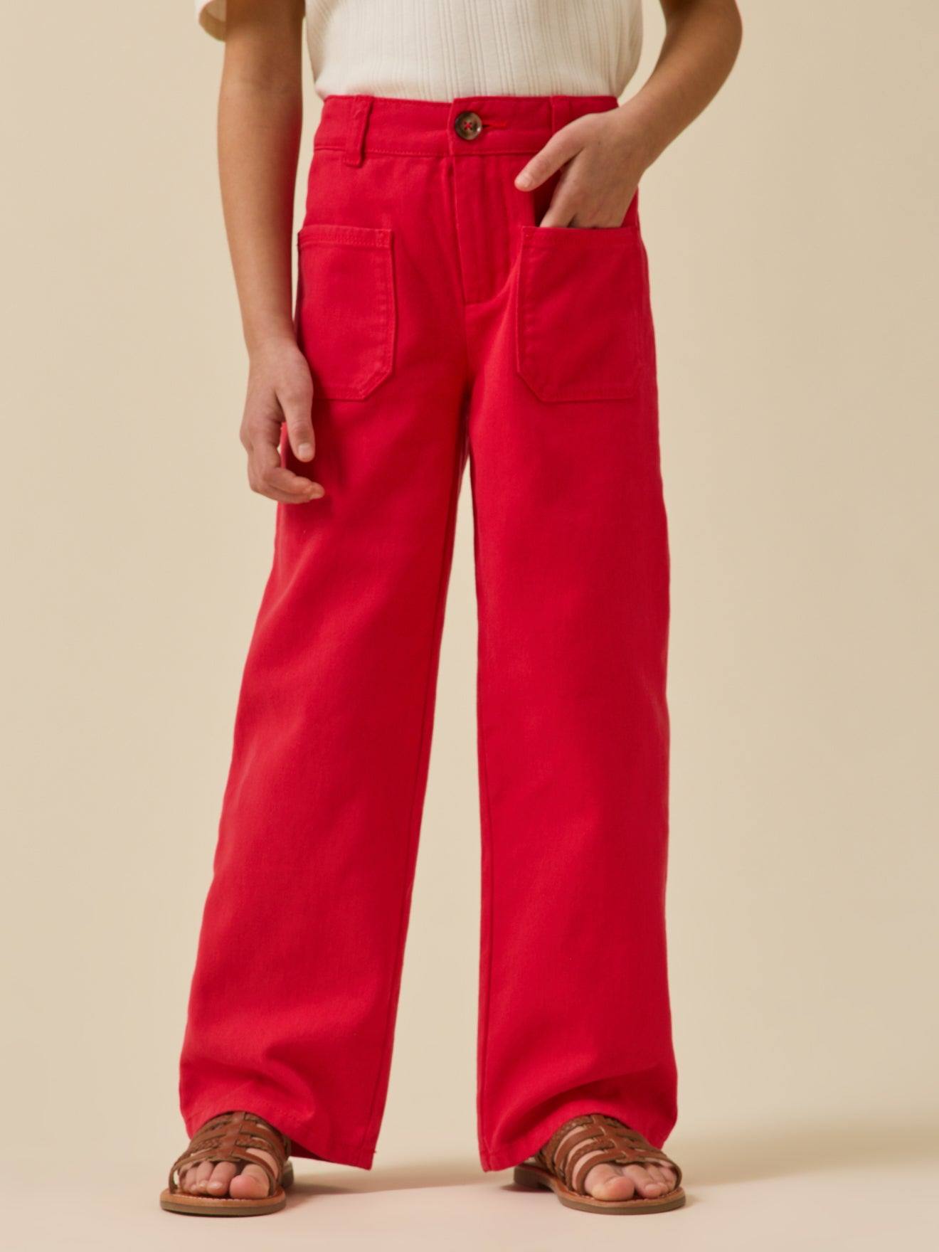 Pantalon Droit En Denim Rouge Theatre 43 €