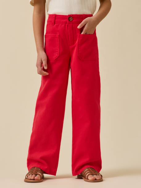 Fille-Pantalon droit  en denim