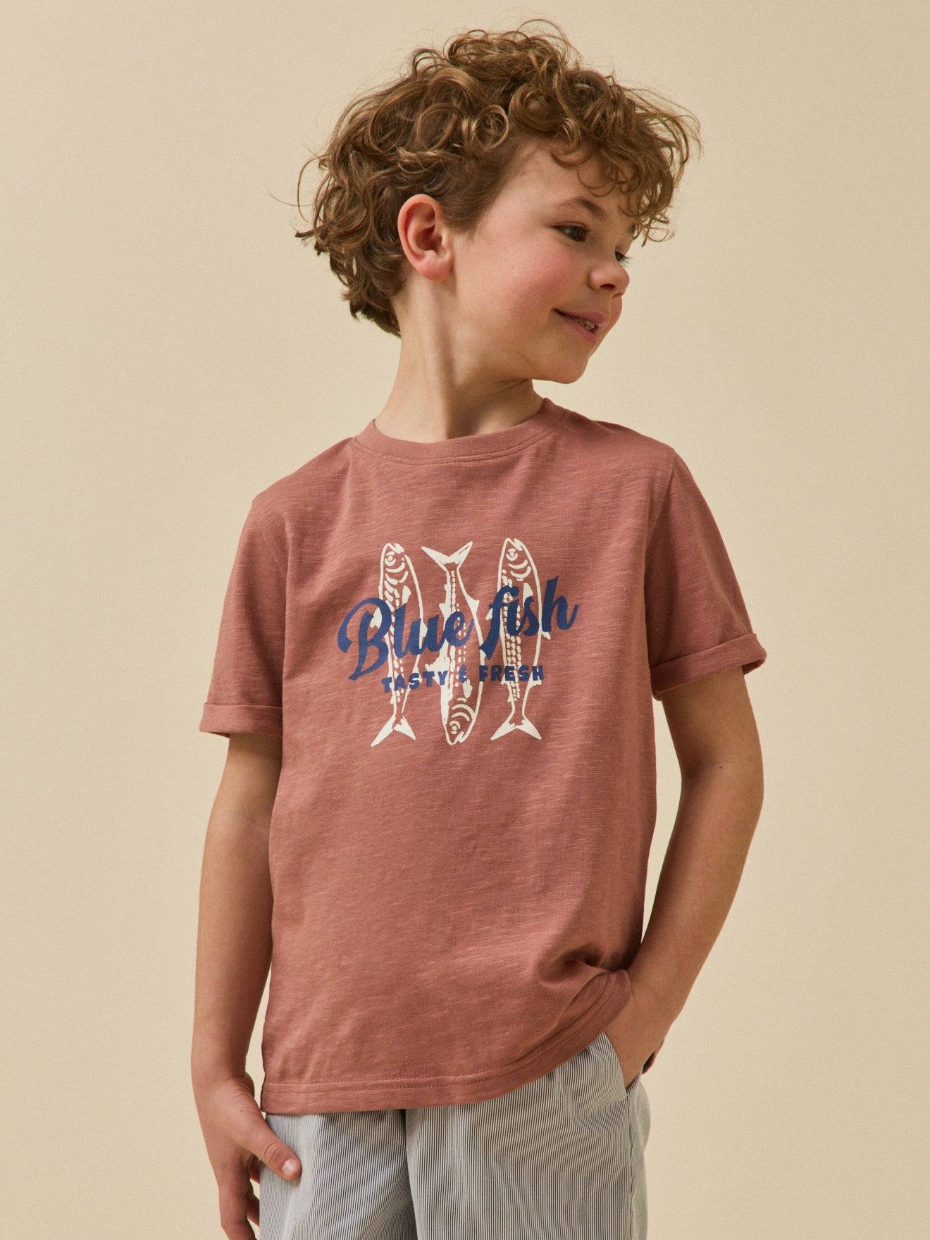 T-shirt Imprim Garon - Coton Biologique Terracotta 14 €