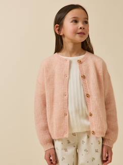 -Cardigan fille avec laine et mohair