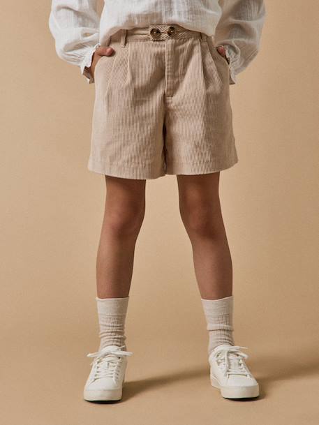 Fille-Short velours taille haute fille