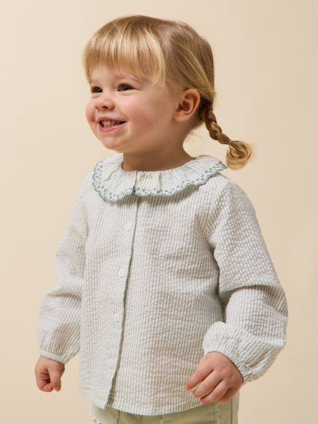 Bébé-Blouse col brodé bébé