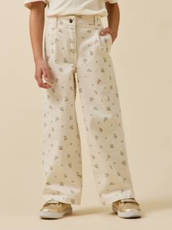 -Pantalon large imprimé fille