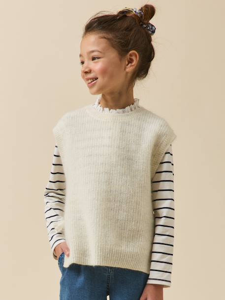 Fille-Pull, gilet, sweat-Pull sans manches  - collection junior