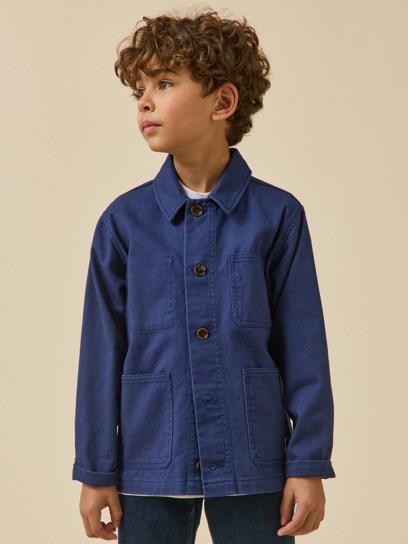 Veste En Twill Garçon Bleu