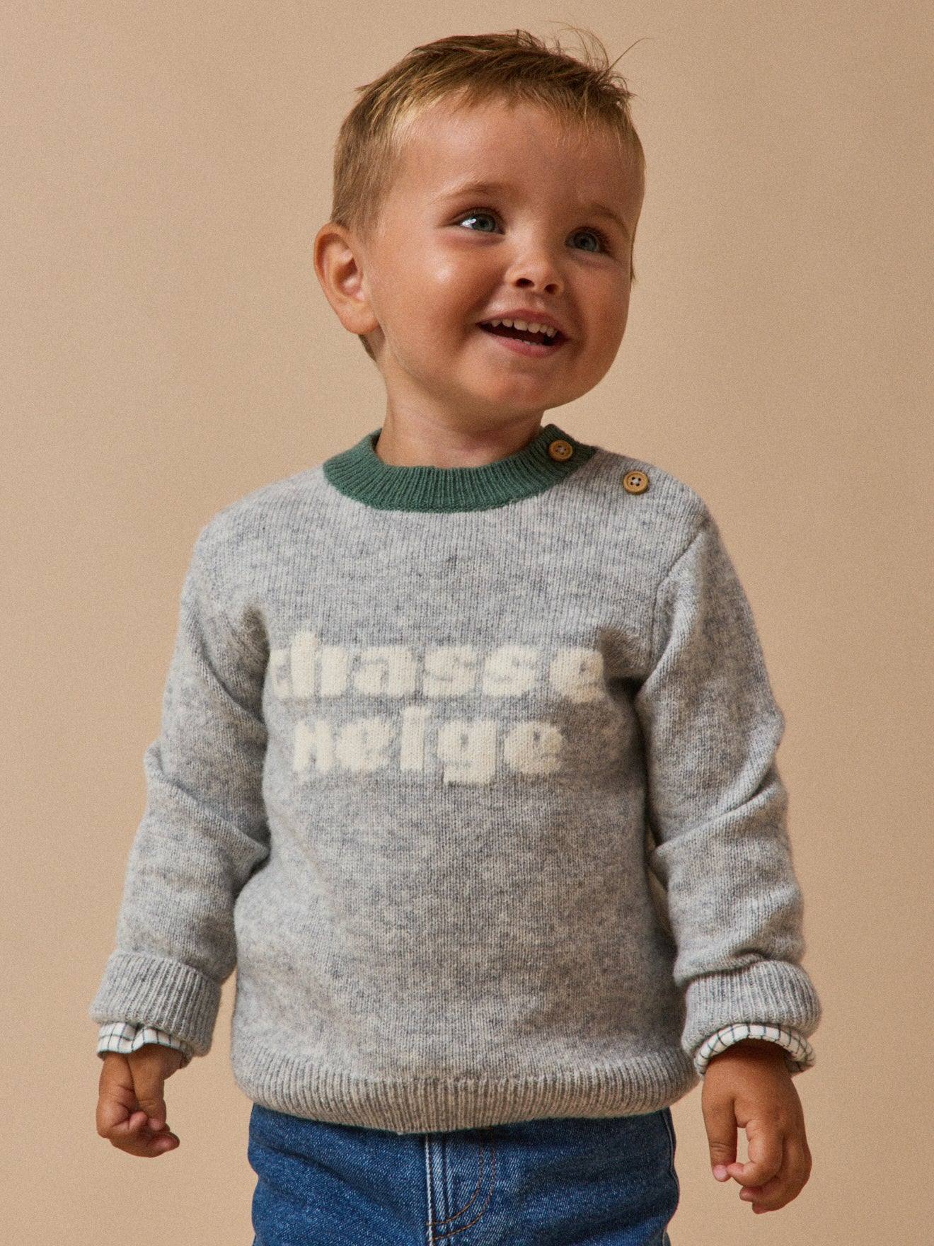 Pull Ours Bébé En Laine Gris Chine Pull Ours Bébé En Laine Gris Chine