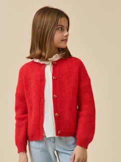 -Cardigan fille avec laine et mohair