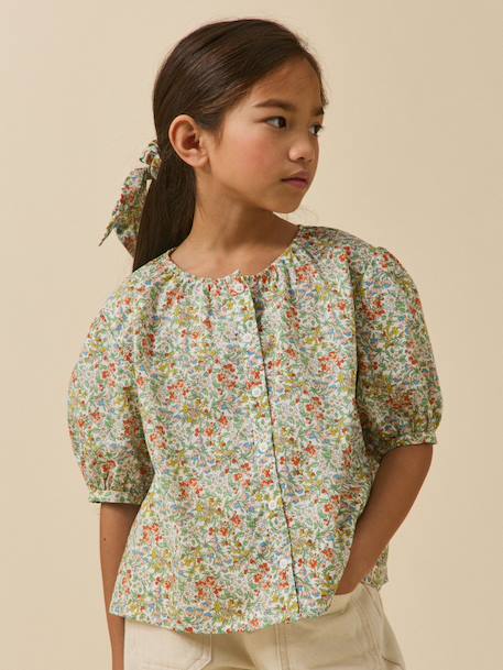 Fille-Chemise en tissu liberty fille