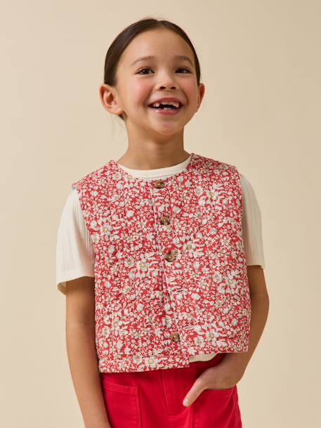 Veste sans manches matelassée  tissu liberty  - vertbaudet enfant