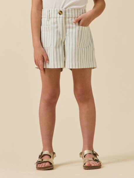 Fille-Short rayé fille