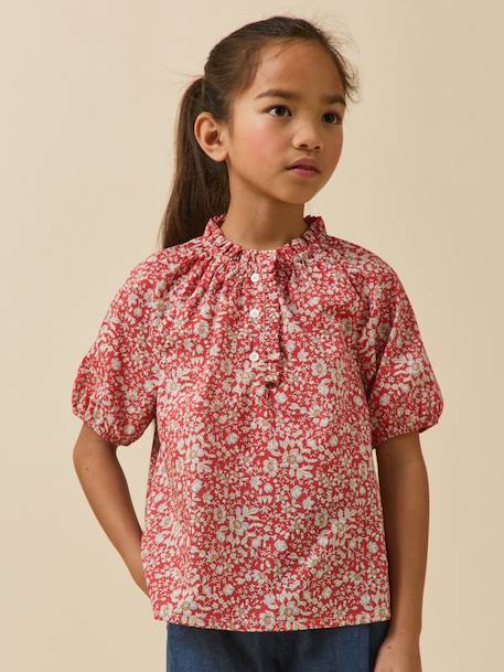 Fille-Blouse en tissu liberty