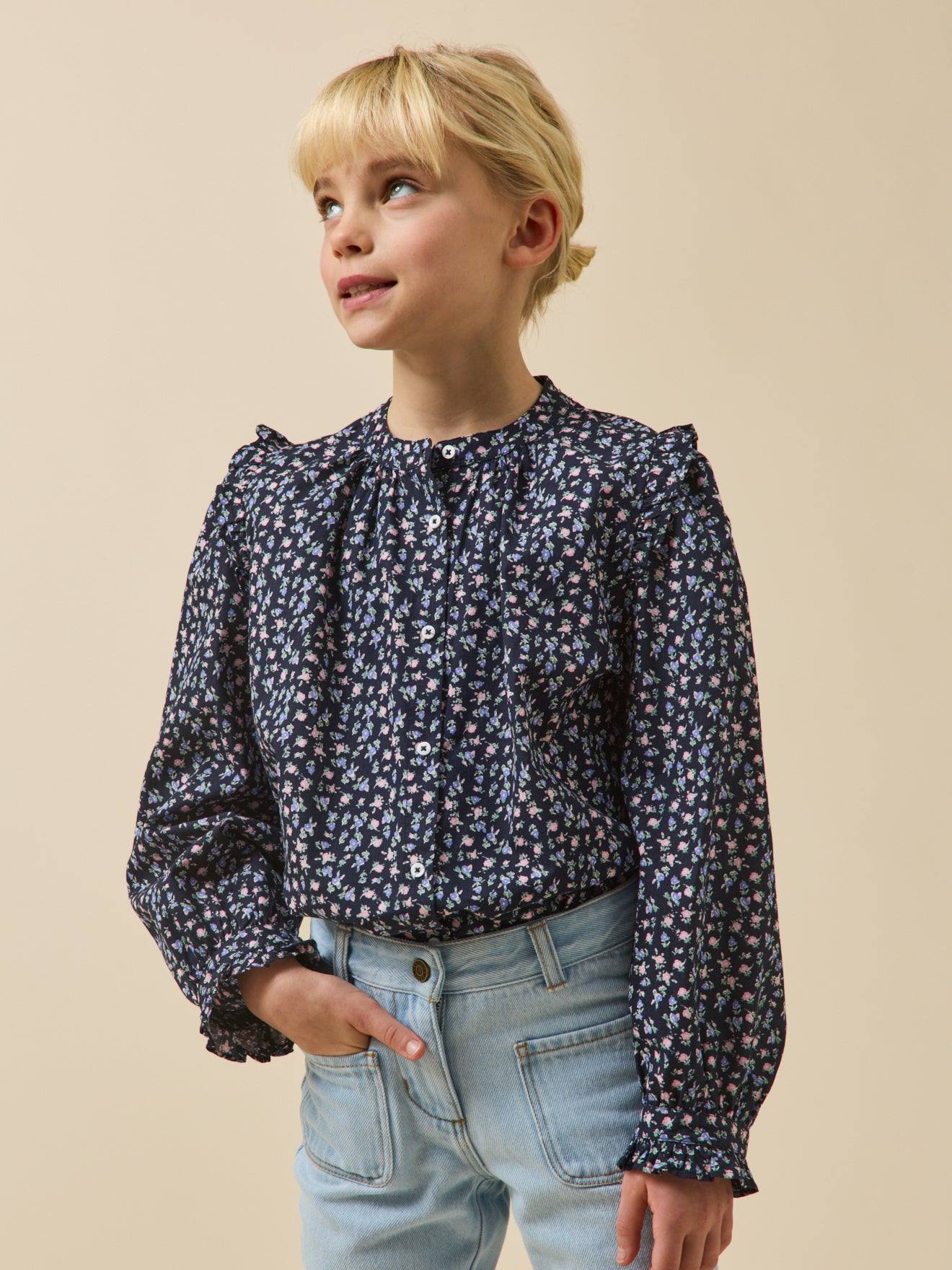 Blouse Imprimée Imprimé Mini Roses