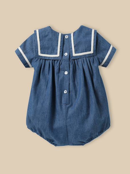 Barboteuse marin bébé Denim bleu 3 - vertbaudet enfant 