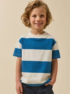 T-shirt rayée garçon - coton biologique  - vertbaudet enfant