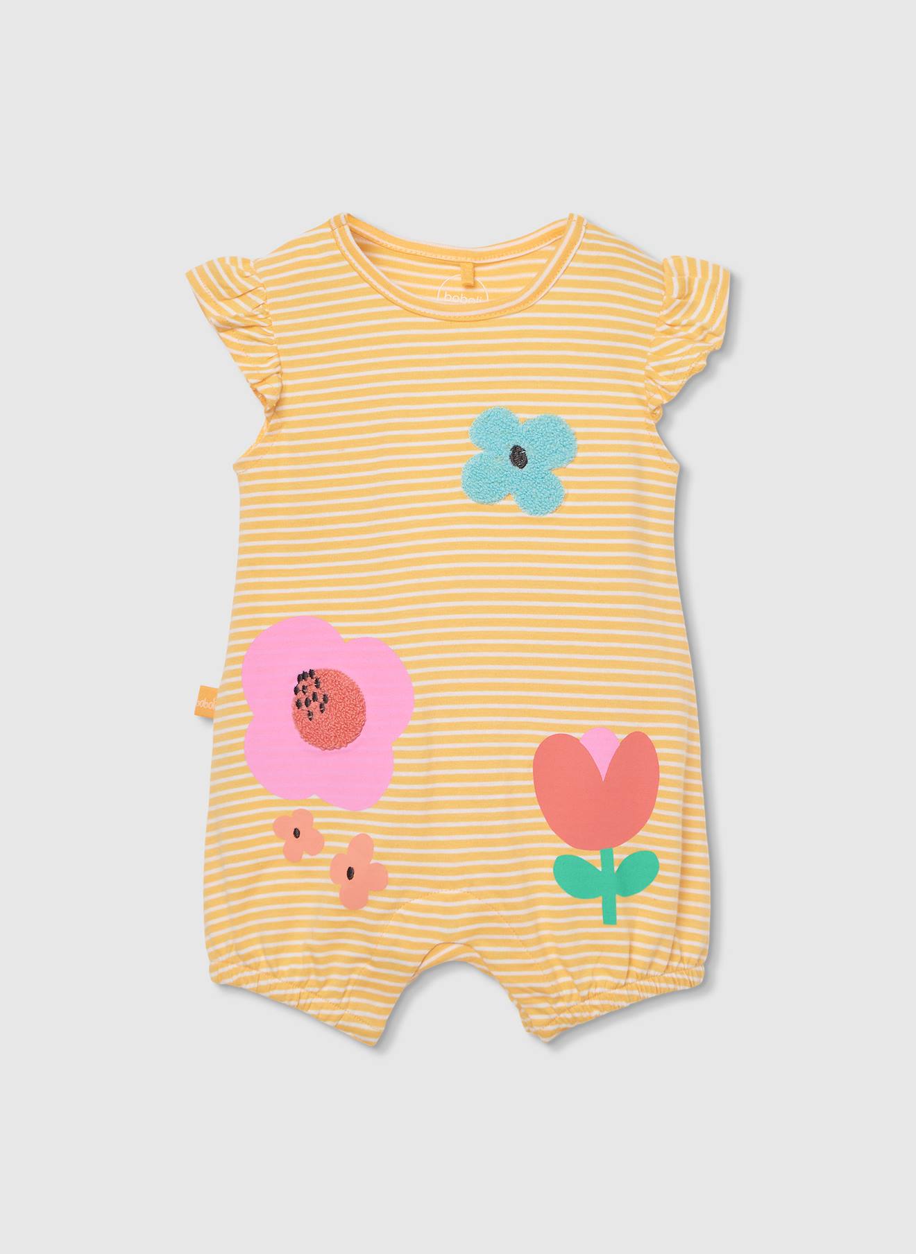 Grenouillère bébé en coton multicolore