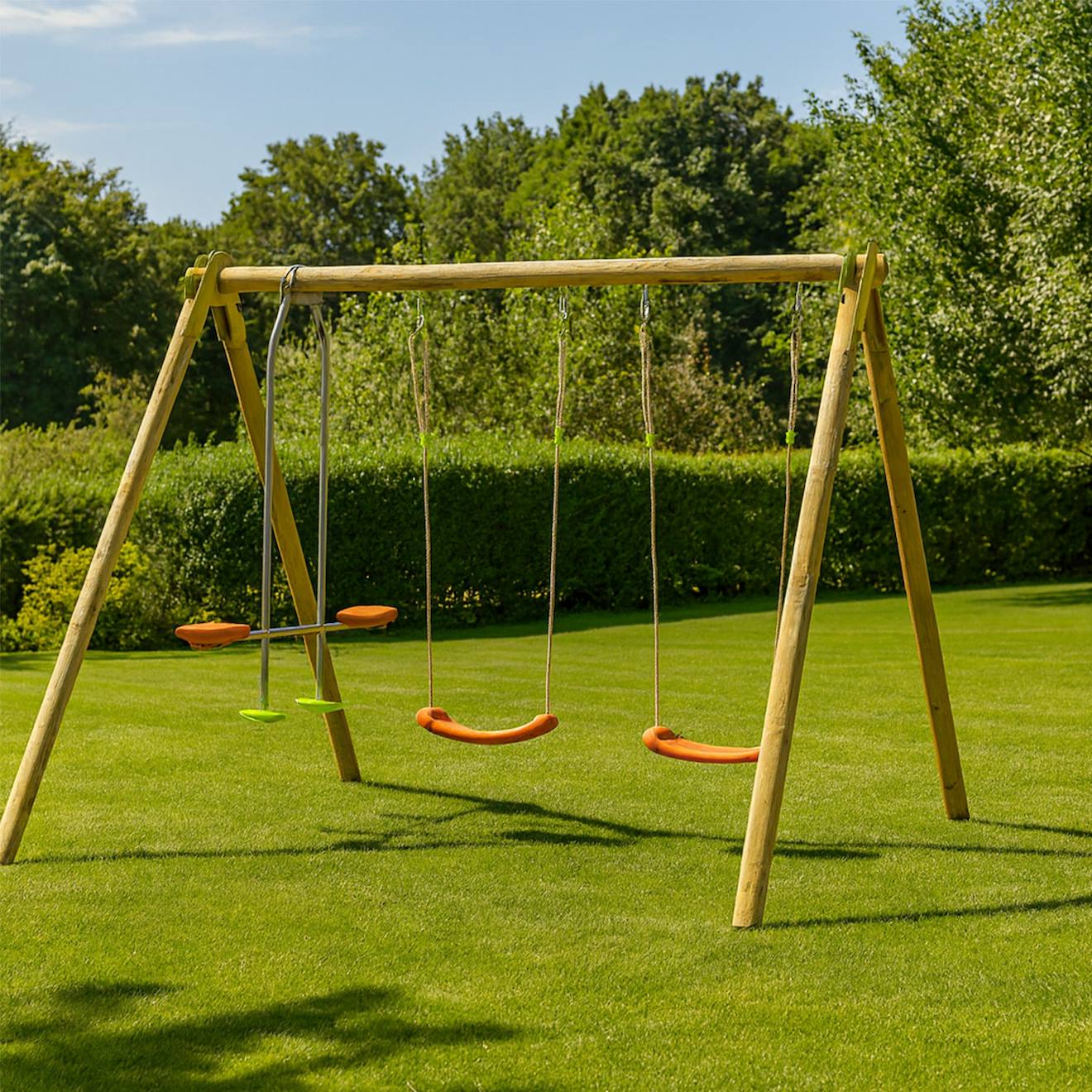 Portique 2,30 M Natura Berry - 4 Enfants Bois