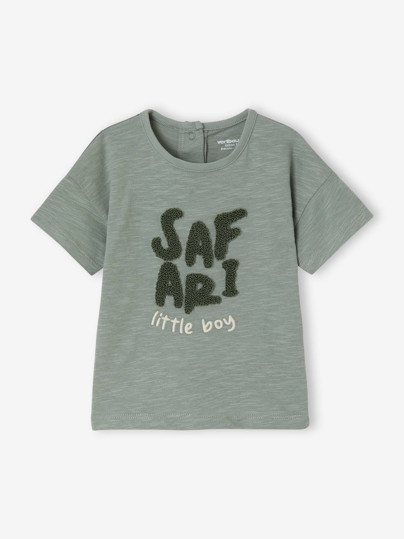 T-shirt bébé garçon manches courtes vert sauge