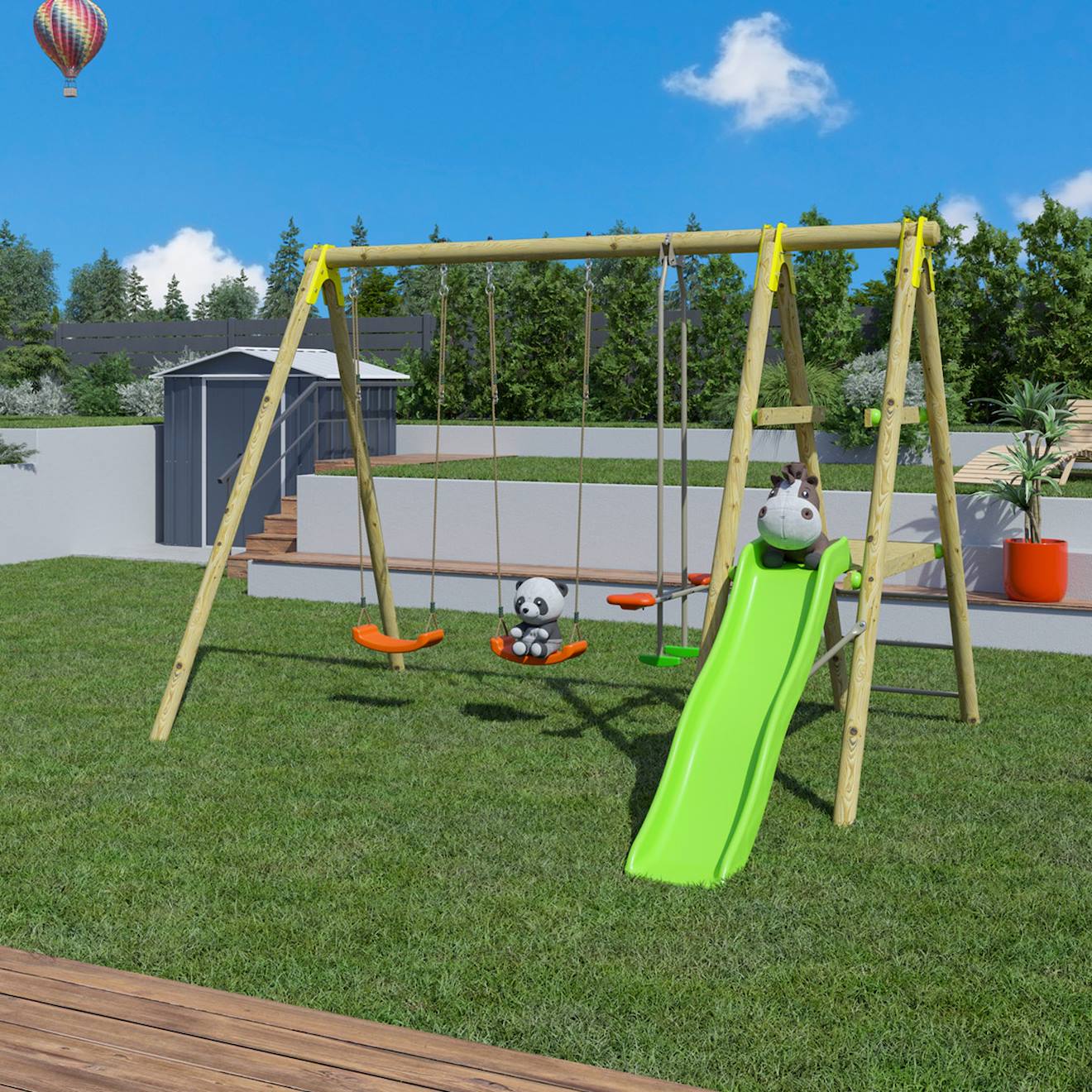 Station De Jeux 2,30 M Topwood Tutti - 6 Enfants Bois