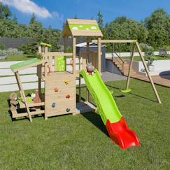 Jouet-Aire de jeux avec toboggan 2,20 m zesty xpression - 12 enfants