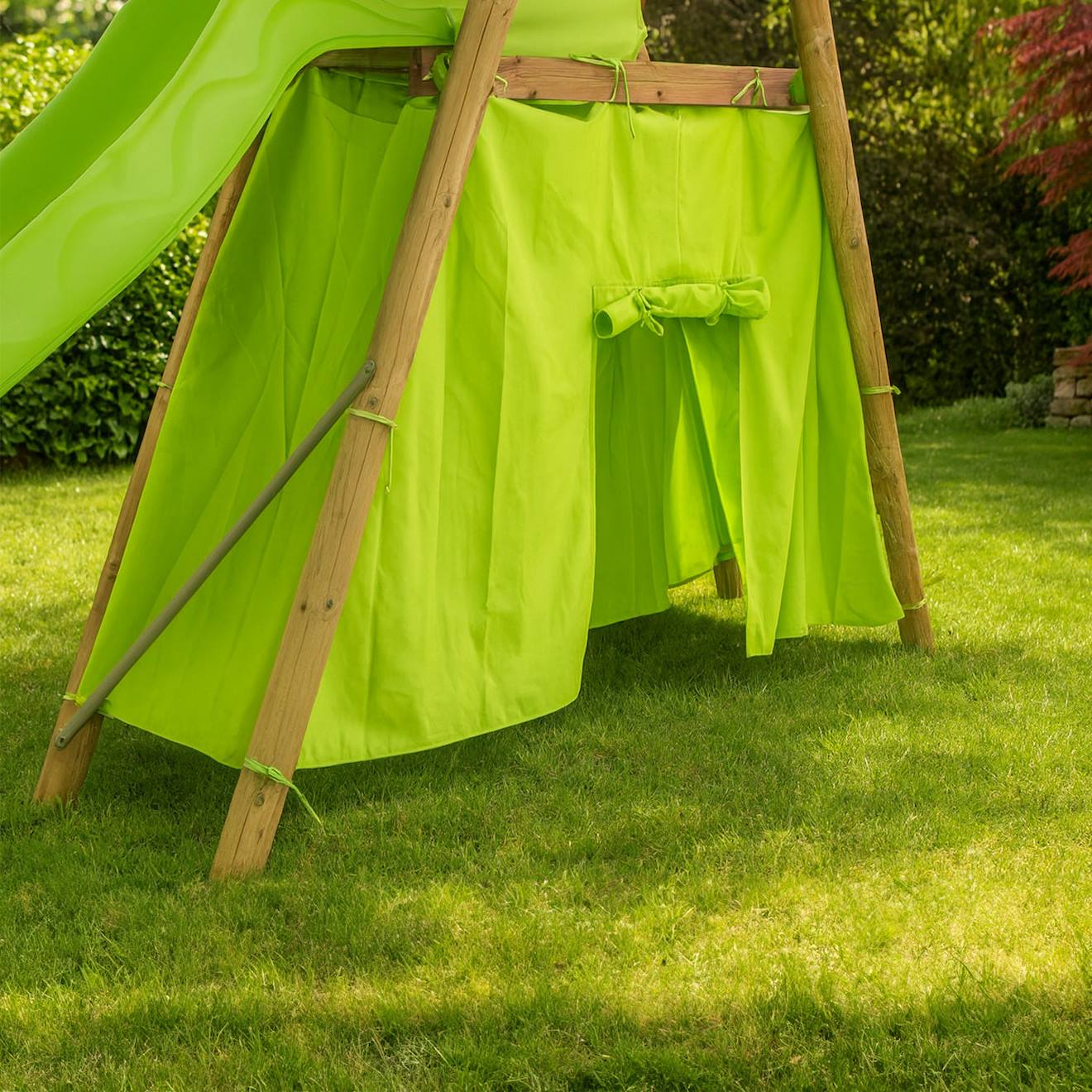 Cabane Tissu Pour Portique Balançoire Pour Enfants Vert