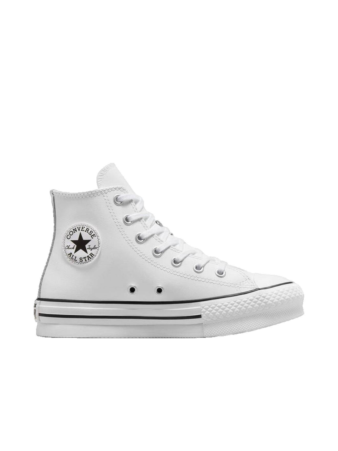 Baskets Montantes Compensées Ctas Lift Hi Confort Et Style Junior Unisexe Blanc
