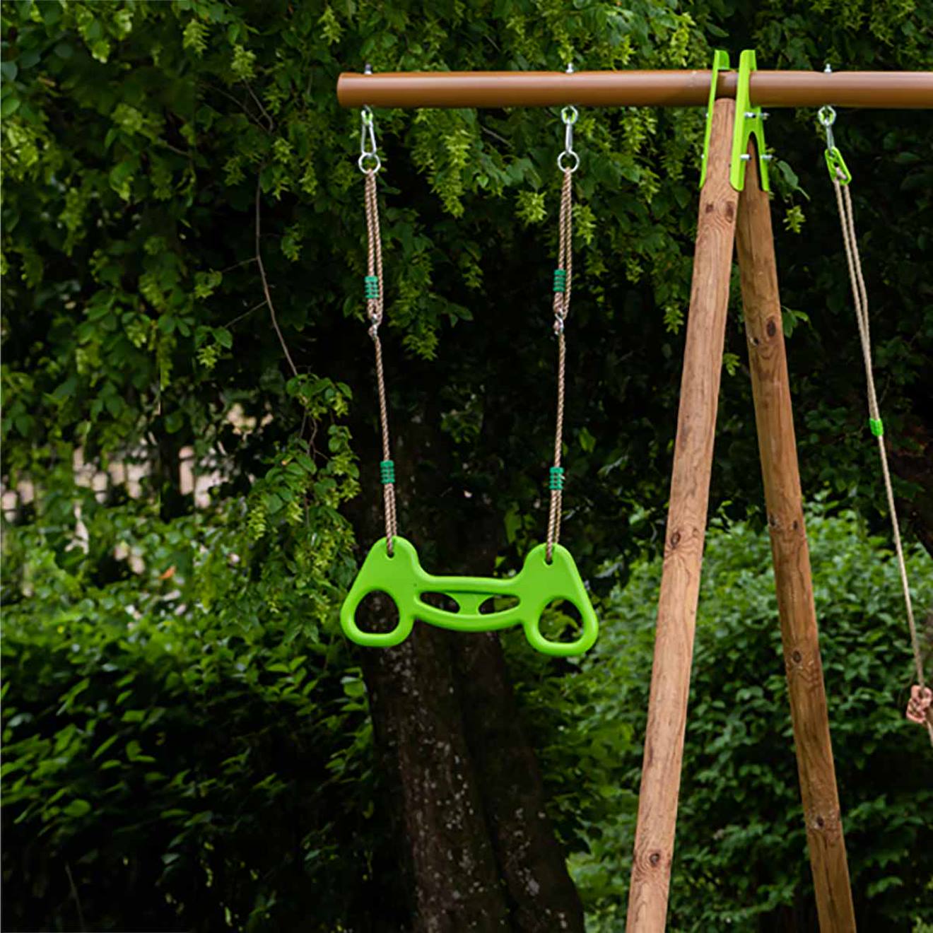 Trapèze Anneaux Pour Portique Balançoire 1,9 M - 2,5 M Pour Enfants Vert