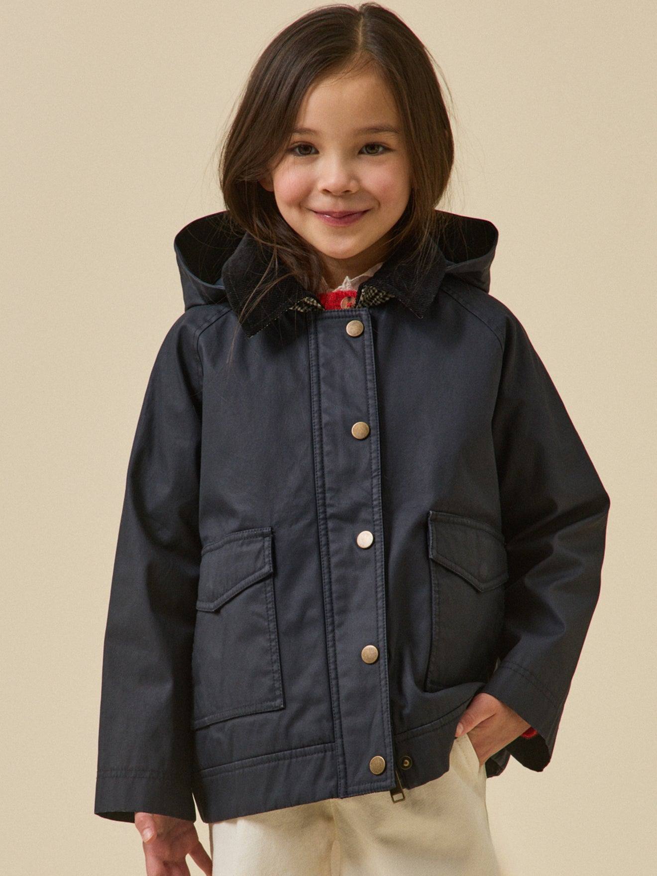 Veste en coton enduit - collection junior marine
