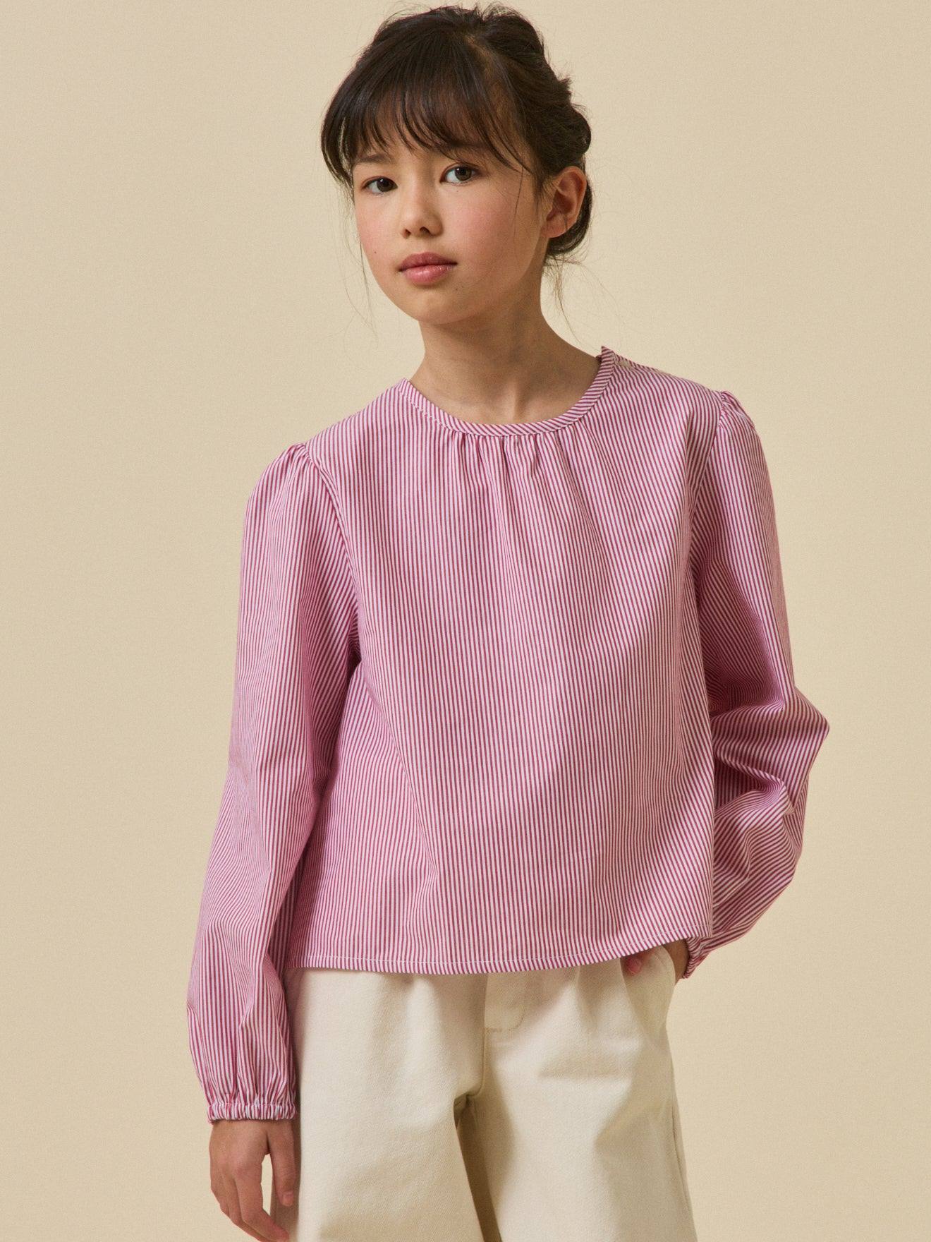 Chemise Rayée Fille Rayure Rouge
