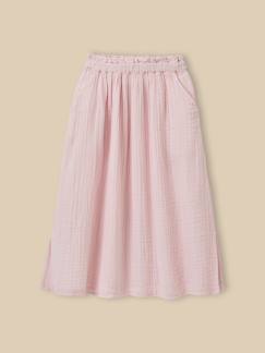 -Jupe longue en gaze de coton biologique
