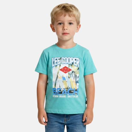 T shirt garçon manches courtes imprimé plage  - vertbaudet enfant