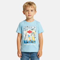 Garçon-T-shirt, polo, sous-pull-T shirt garçon manches courtes imprimé plage