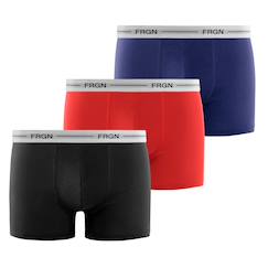 Lot de 3 boxers junior en coton colorés ceinture blanches frgn  - vertbaudet enfant