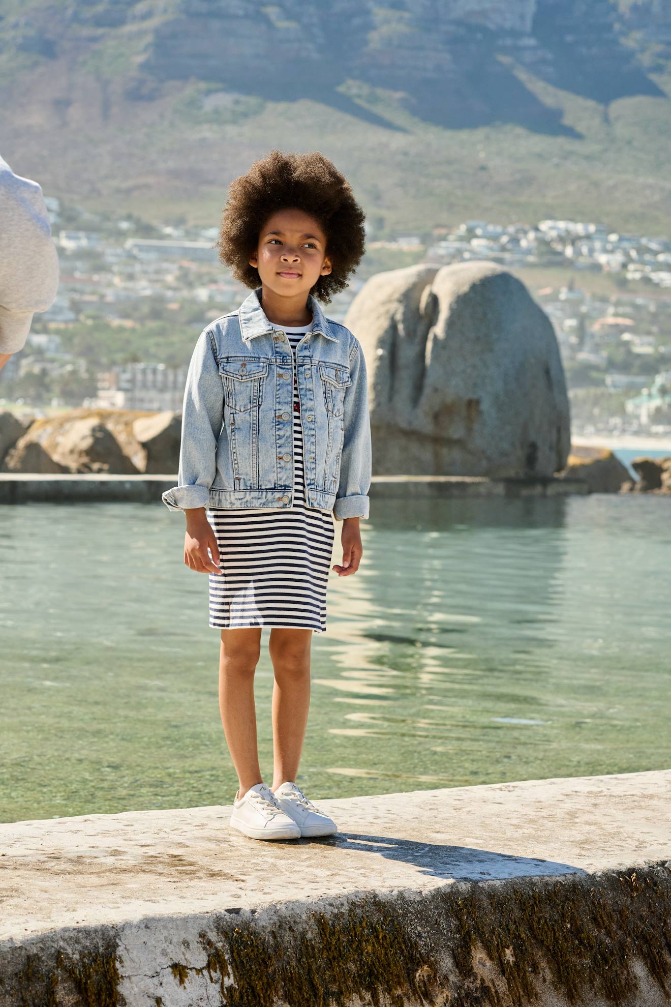 Veste jean fille bleu clair