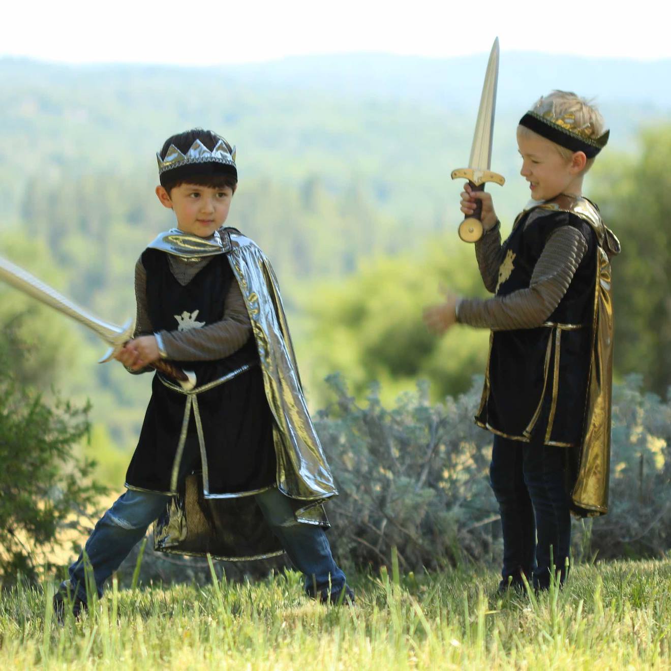 Déguisement Enfant Chevalier Tunique Cape Couronne Or Déguisement Enfant Chevalier Tunique Cape Couronne Or
