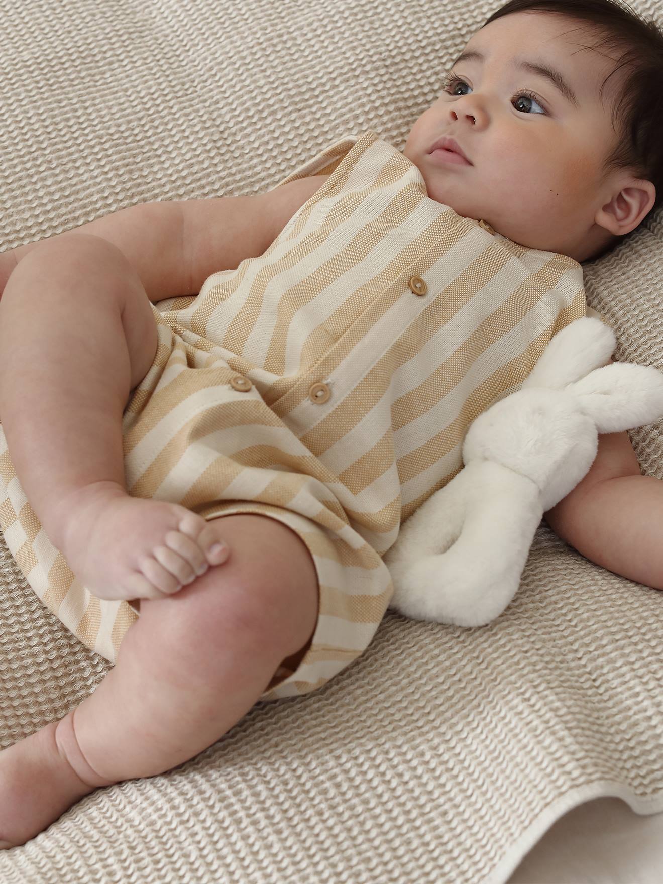 Combinaison bébé garçon sans manche jaune