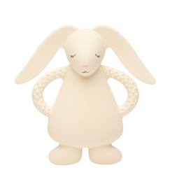 -Lapin de dentition en caoutchouc naturel gris