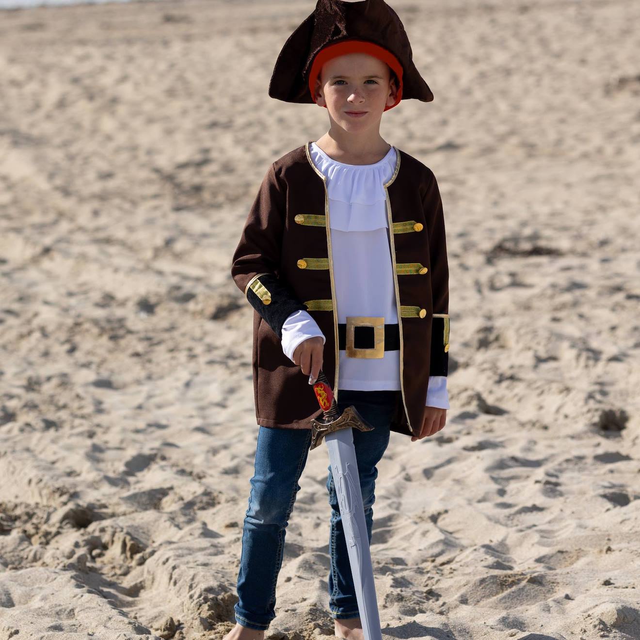 Déguisement Enfant Pirate Capitaine Kidd Marron