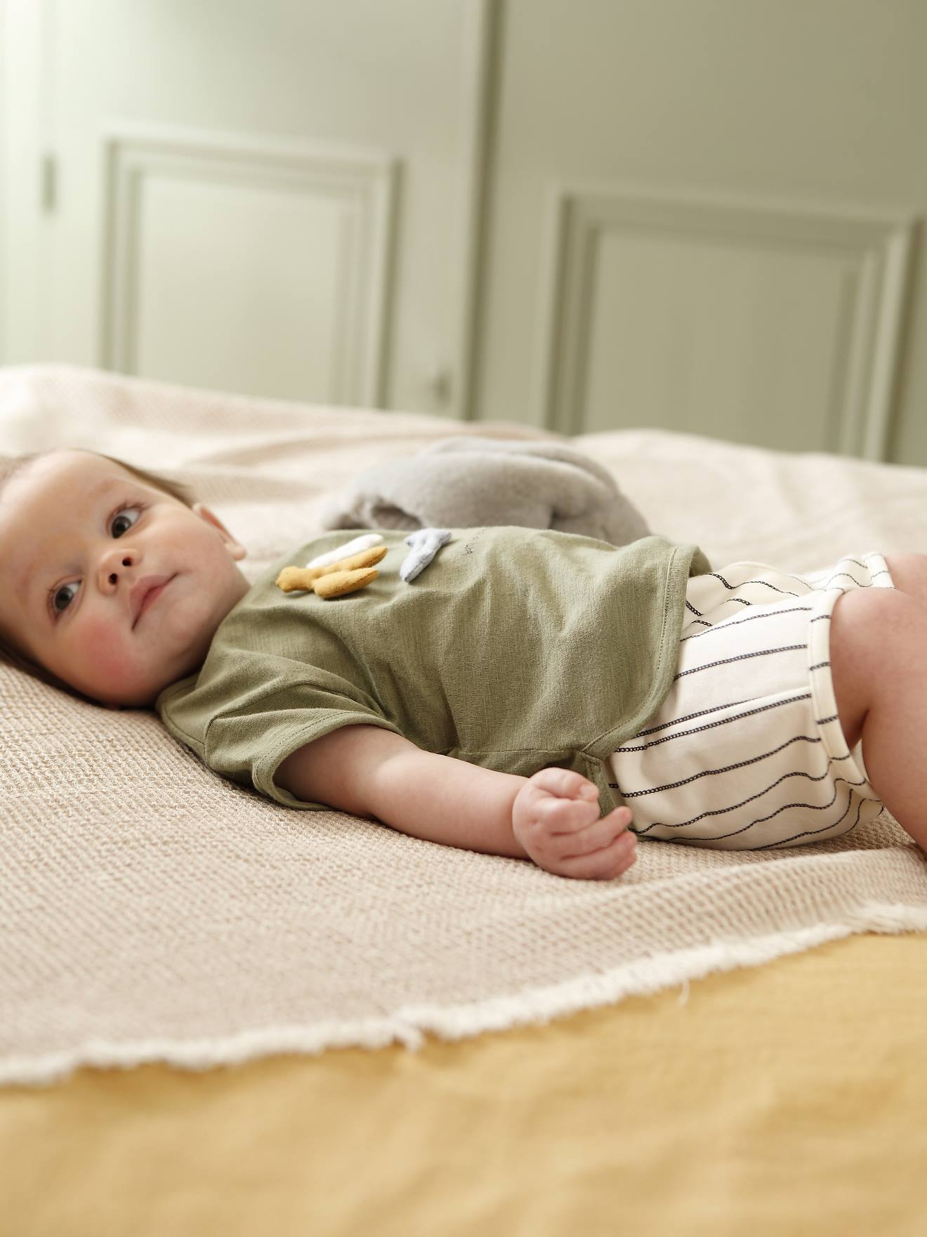 Ensemble 2 pièces coton garçon kaki